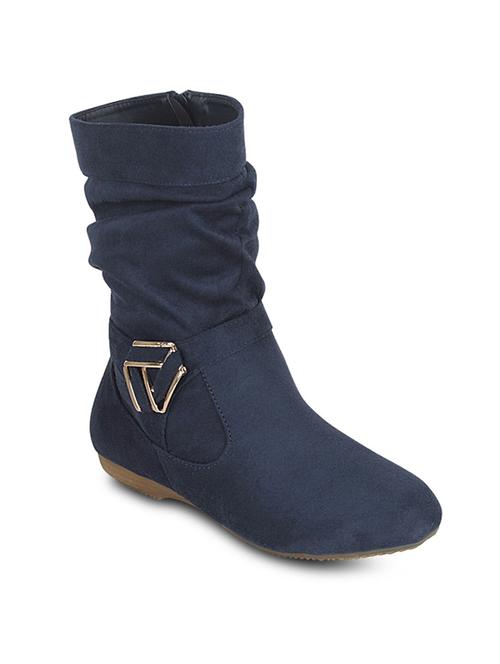 blue suede calf boot - 10589008 - Very Small Image - 1