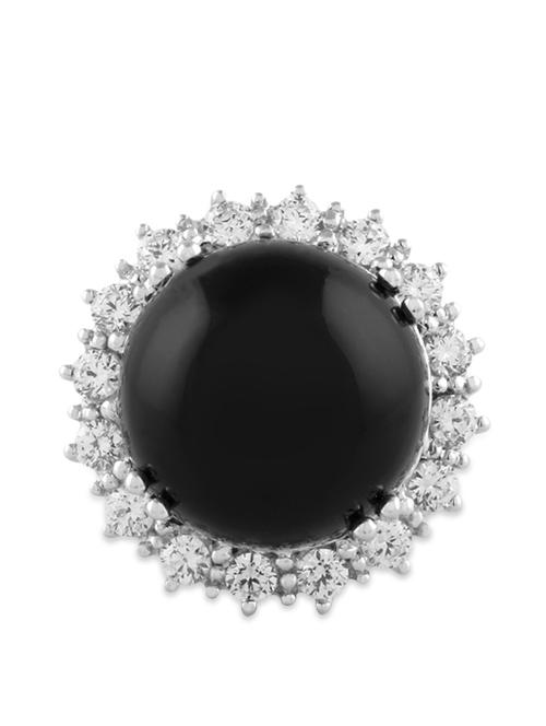 sterling silver traditional ring with black onyx & cubic zircon by allure - 10589124 - Very Small Image - 1