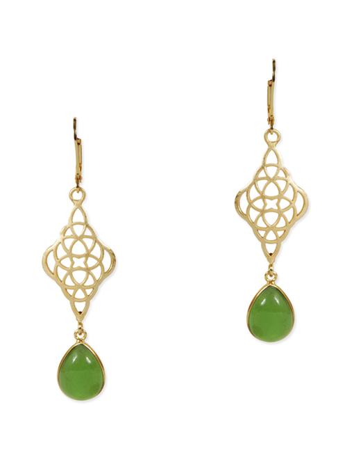 green metal alloy earring - 10592576 - Very Small Image - 1