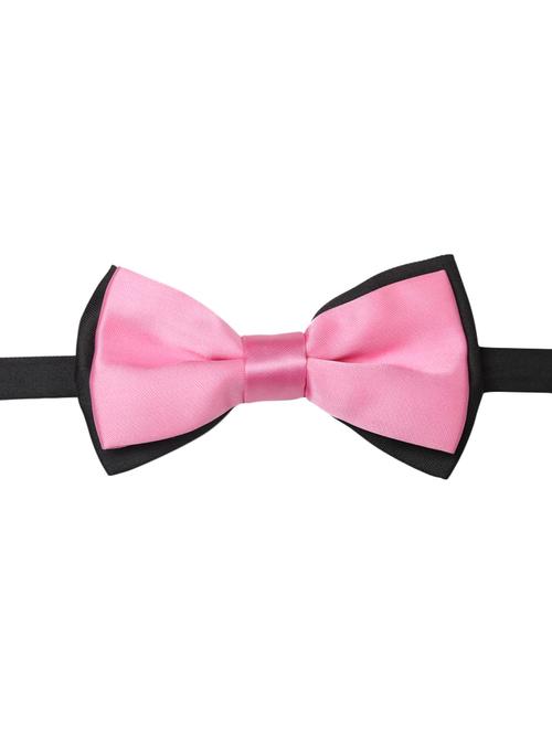 black, pink polyester bow ty - 10593811 - Very Small Image - 1