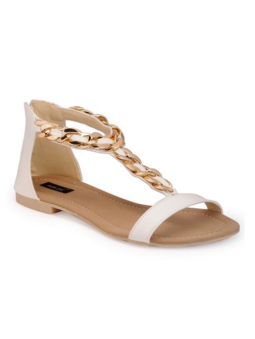 white leatherette sandals - 10602097 - Very Small Image - 1
