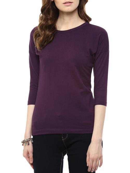 drop shoulder solid tee - 10604543 - Very Small Image - 1