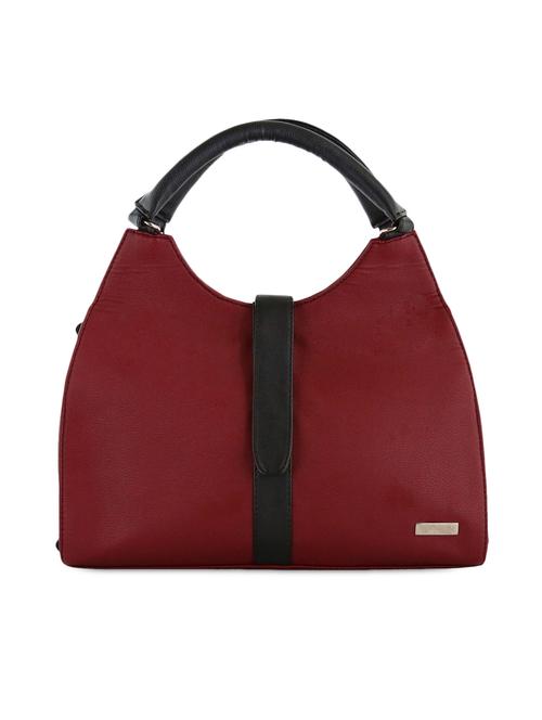 textured cherry red leatherette handbag - 1060542 - Very Small Image - 1