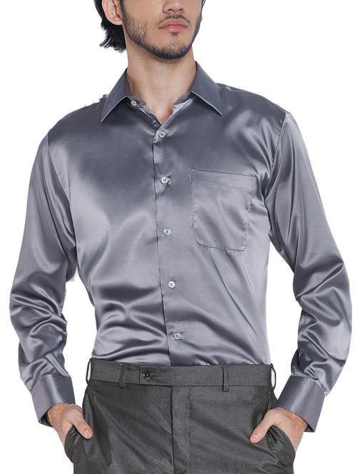 raymond grey polyester formal shirts - 10605551 - Very Small Image - 1