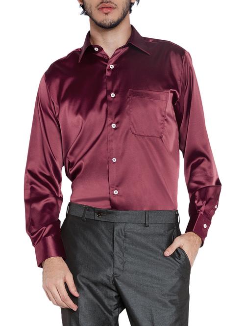 raymond red polyester formal shirts - 10605553 - Very Small Image - 1