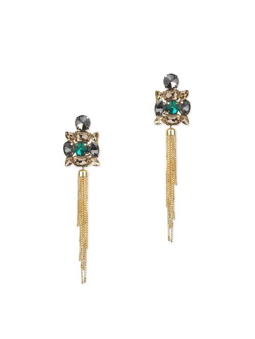 stone embellished statement earrings - 10605819 - Very Small Image - 1