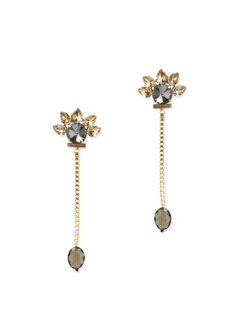 grey & golden stone earrings - 10605828 - Very Small Image - 1