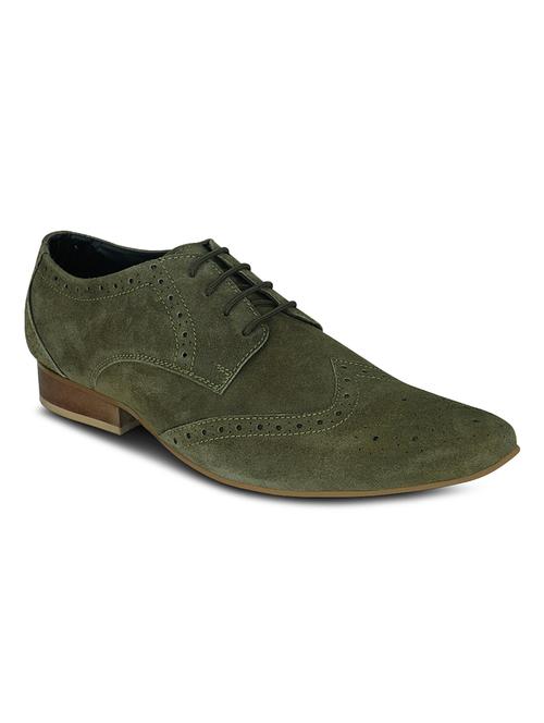 green suede brogue - 10606392 - Very Small Image - 1