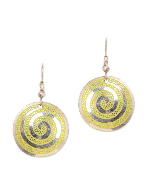 light green metal alloy earrings - 1060645 - Very Small Image - 1