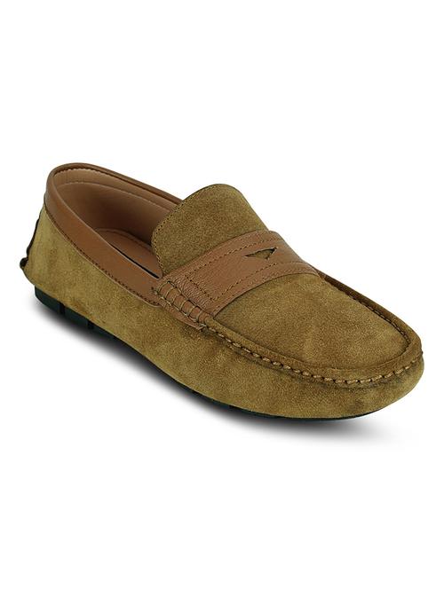 tan synthetic slip on loafers - 10606478 - Very Small Image - 1