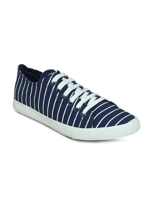 blue canvas laceup sneakers - 10606497 - Very Small Image - 1
