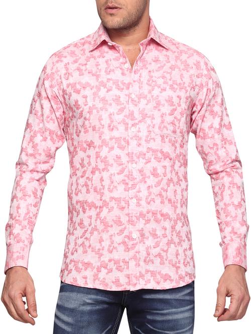 pink cotton casual shirt - 10606887 - Very Small Image - 1