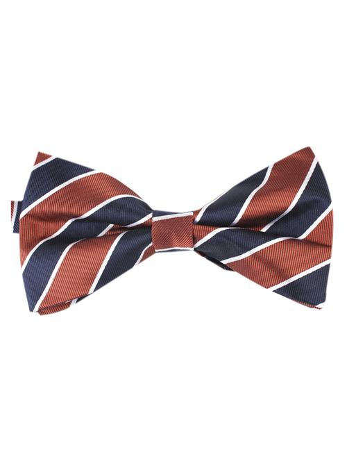 blue,brown polyester bow ty - 10607926 - Very Small Image - 1
