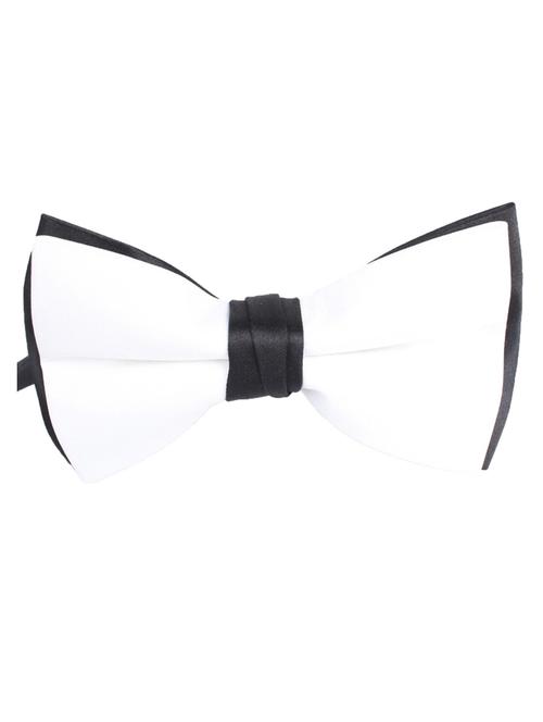 white,black polyester bow ty - 10607933 - Very Small Image - 1