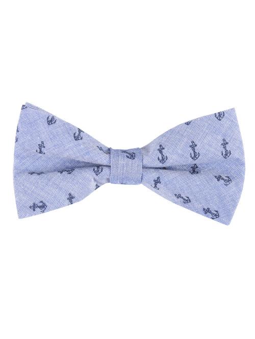 blue cotton bow ty - 10607982 - Very Small Image - 1