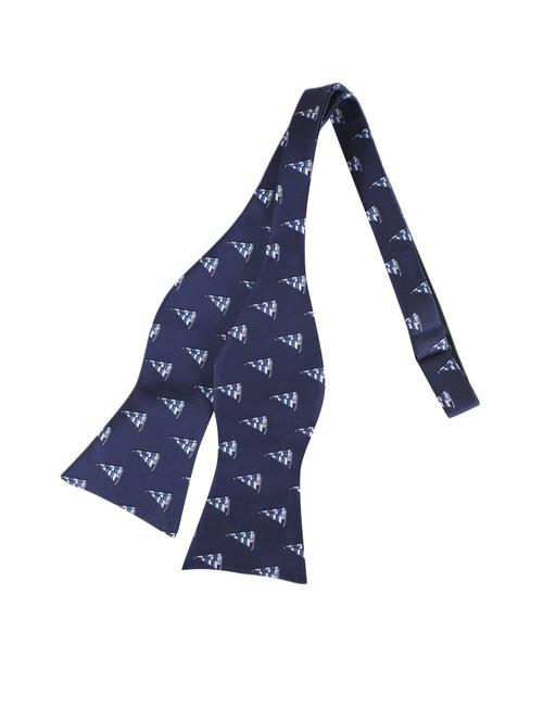 blue cotton bow ty - 10608077 - Very Small Image - 1