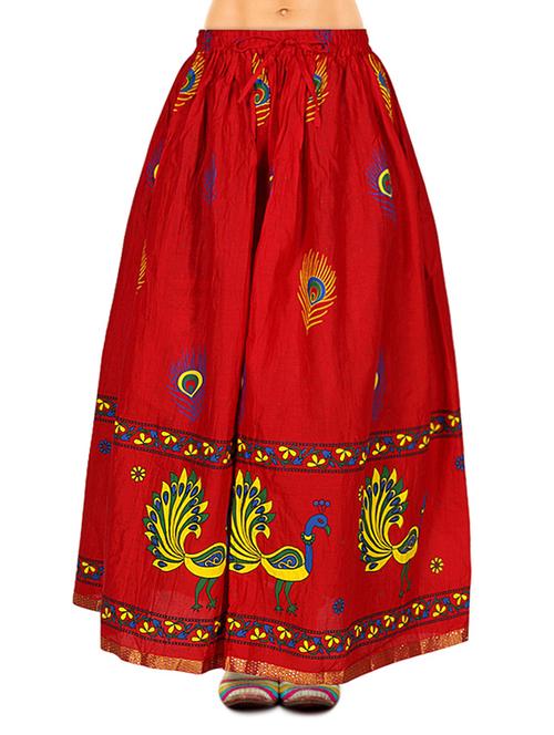 red cotton skirts - 10608914 - Very Small Image - 1