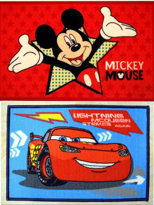 disney- athom trendz- small- doormat- set of 2 (mickey mouse and cars) - 10609080 - Very Small Image - 1
