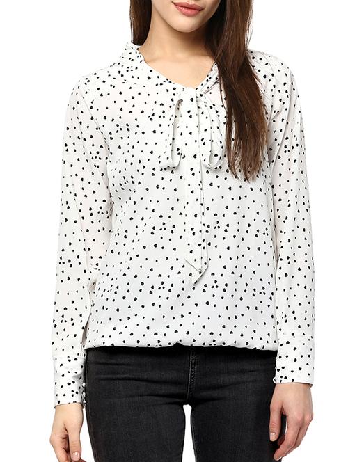 white crepe top - 10609829 - Very Small Image - 1