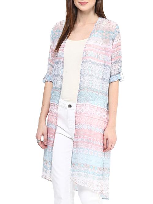 multi colored georgette shrug - 10609839 - Very Small Image - 1