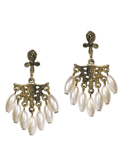 retro pearl drop earrings - 1061055 - Very Small Image - 1