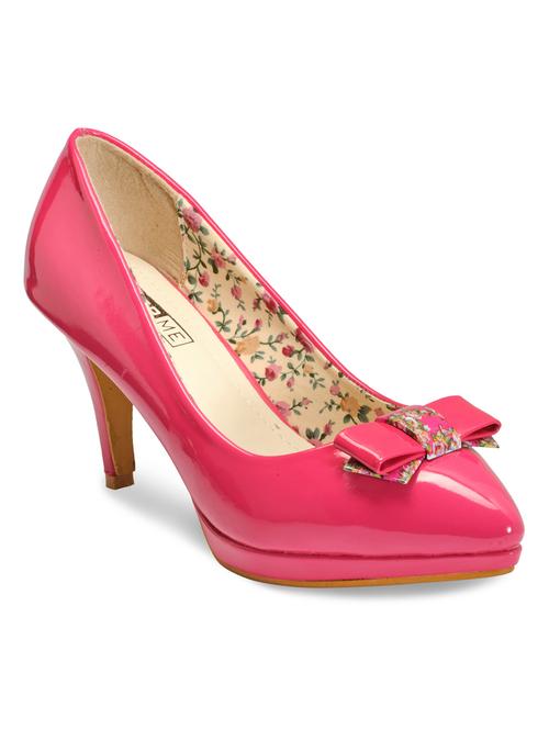 pink leatherette pumps - 10616843 - Very Small Image - 1
