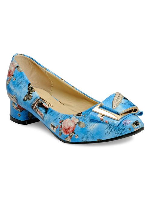 blue leatherette pumps - 10616851 - Very Small Image - 1