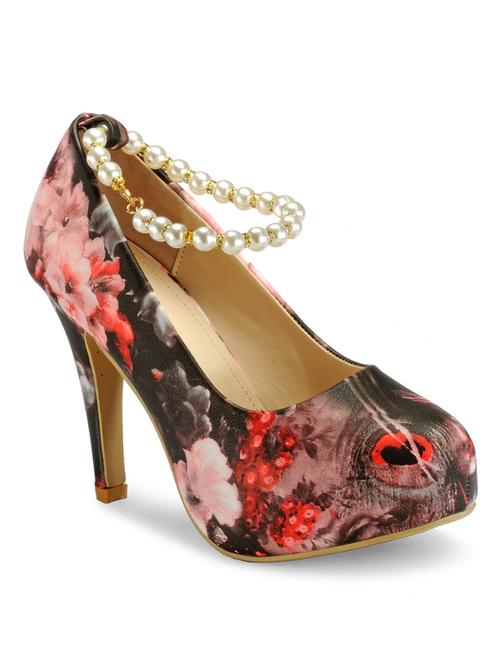 multi colored leatherette pumps - 10616901 - Very Small Image - 1