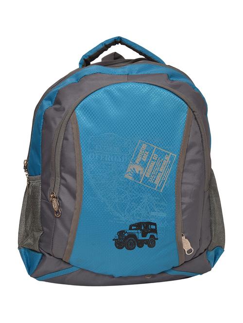 blue,grey polyester backpack - 10619240 - Very Small Image - 1
