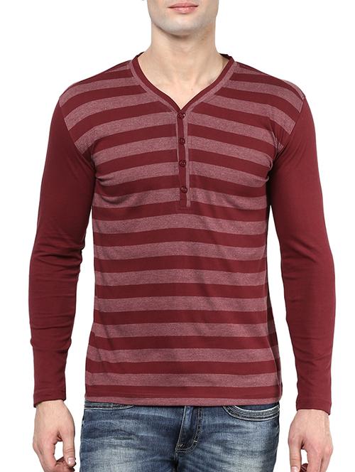 maroon cotton tshirt - 10619563 - Very Small Image - 1