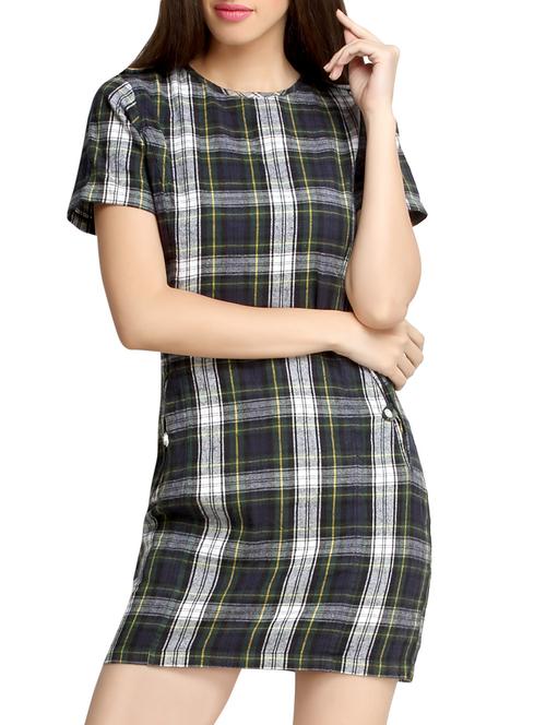 blue checkered sheath dress - 10621516 - Very Small Image - 1