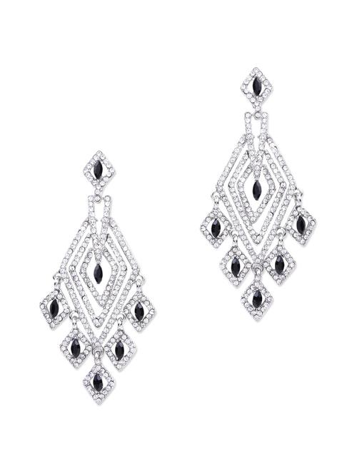 silver brass drop earrings - 10621758 - Very Small Image - 1