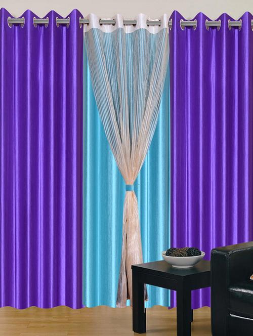 home fantasy polyester eyelet door curtain - 10623392 - Very Small Image - 1