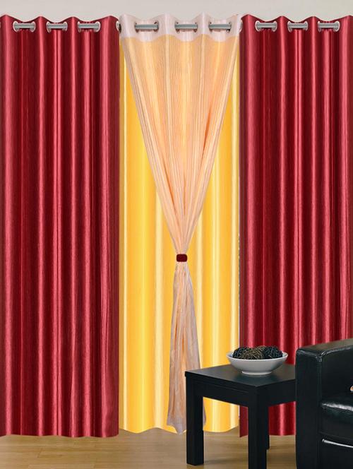 home fantasy polyester eyelet door curtain - 10623400 - Very Small Image - 1