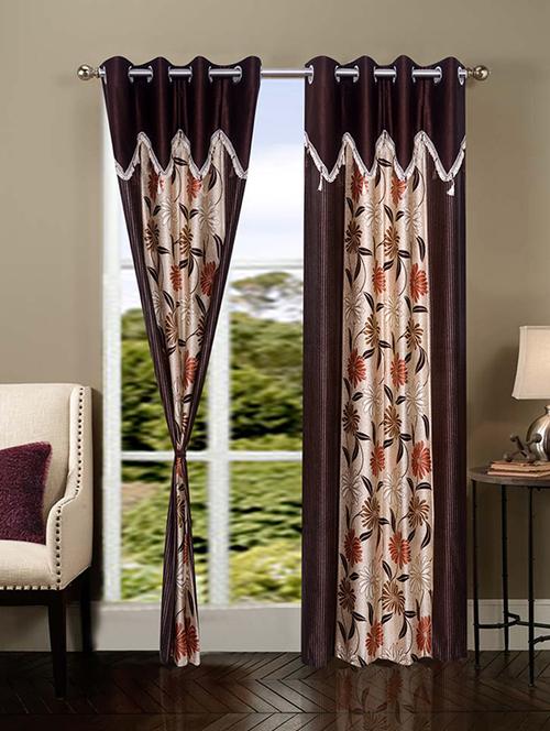 home fantasy polyester eyelet door curtain - 10623432 - Very Small Image - 1