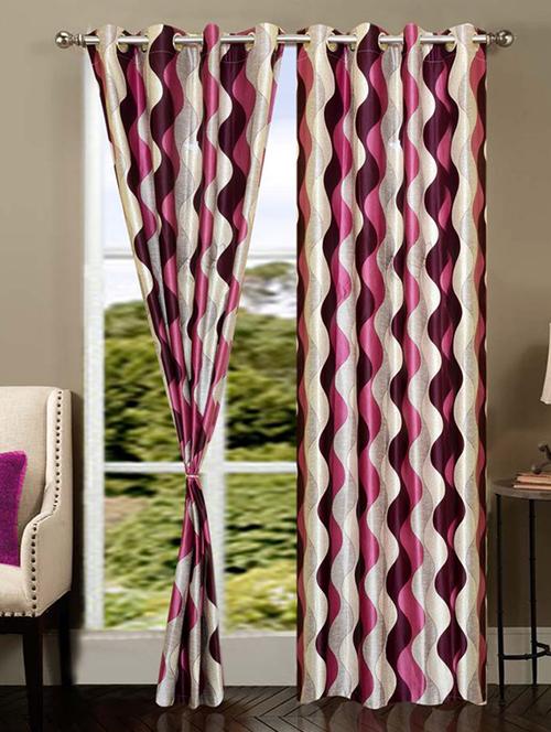 home fantasy polyester eyelet door curtain - 10623514 - Very Small Image - 1