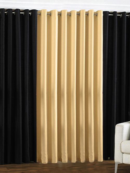 home fantasy plain polyester set of 3 door curtain - 10623559 - Very Small Image - 1