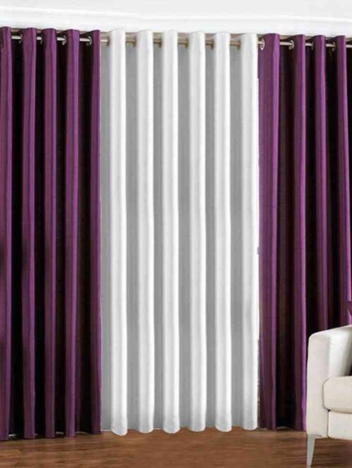 home fantasy plain polyester set of 3 door curtain - 10623564 - Very Small Image - 1