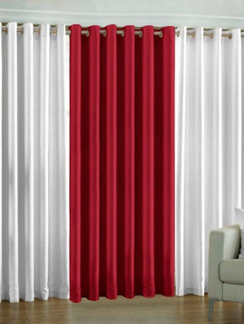 home fantasy plain polyester set of 3 door curtain - 10623581 - Very Small Image - 1