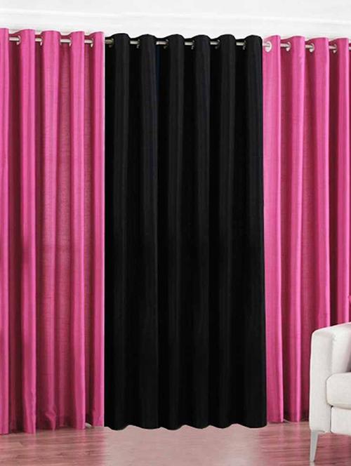 home fantasy plain polyester set of 3 door curtain - 10623585 - Very Small Image - 1