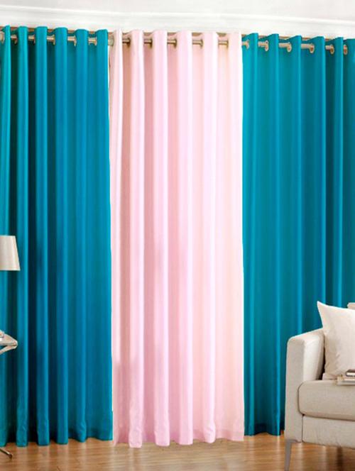 home fantasy plain polyester set of 3 door curtain - 10623587 - Very Small Image - 1