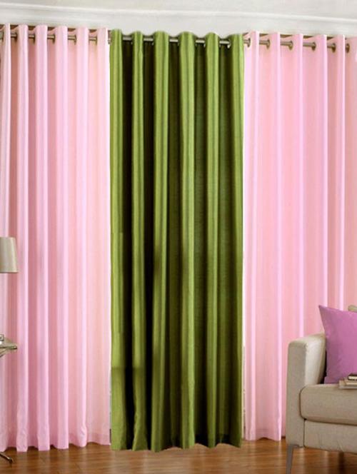 home fantasy plain polyester set of 3 door curtain - 10623589 - Very Small Image - 1