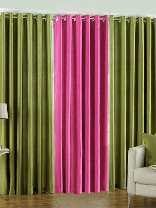 home fantasy plain polyester set of 3 door curtain - 10623590 - Very Small Image - 1