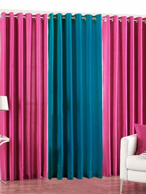 home fantasy plain polyester set of 3 door curtain - 10623591 - Very Small Image - 1