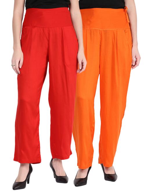 multi colored viscose palazzos - 10623922 - Very Small Image - 1