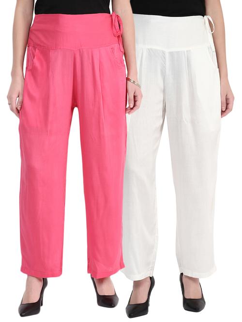 multi colored rayon palazzos - 10623932 - Very Small Image - 1