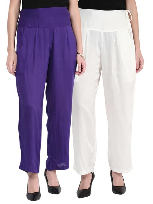 multi colored viscose palazzos - 10623933 - Very Small Image - 1