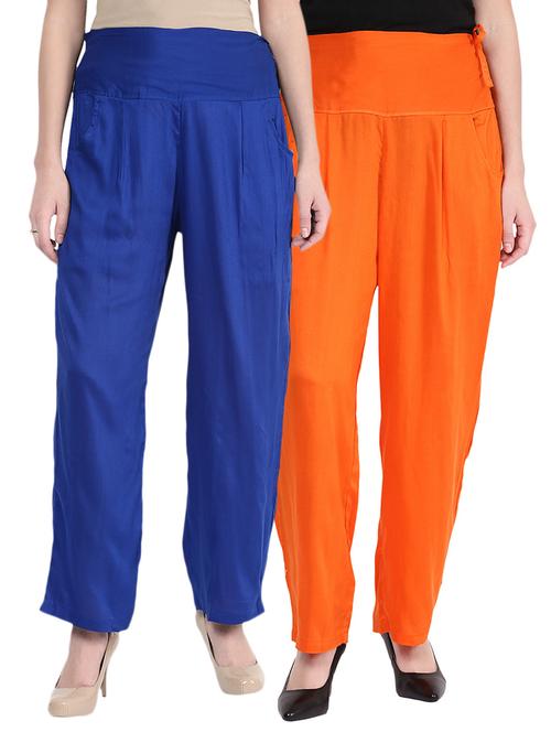 multi colored viscose palazzos - 10623934 - Very Small Image - 1