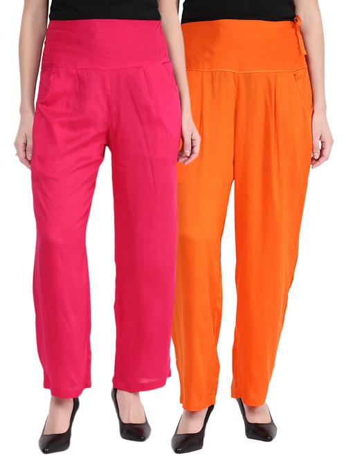 multi colored cotton palazzos - 10623936 - Very Small Image - 1