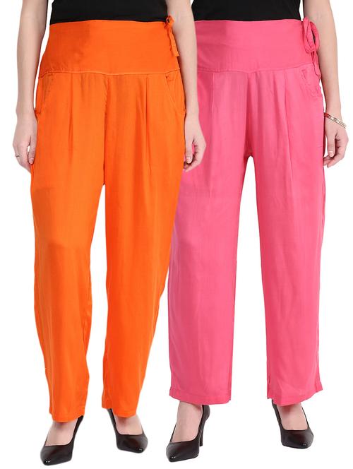 multi colored cotton palazzos - 10623937 - Very Small Image - 1